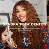 Sandra Pepa Denton holding Mixify Beauty perfume bottle at the Oscars gifting event